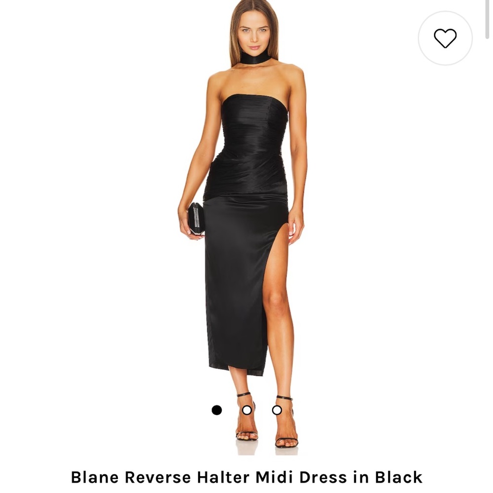 Blane Reverse Halter Midi Dress in Black
NICHOLAS